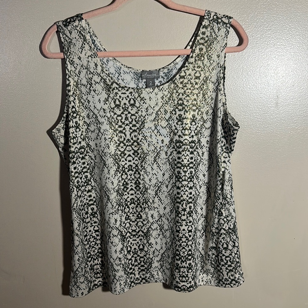 Chicos Travelers Reptile Print Tank Top | 2‎